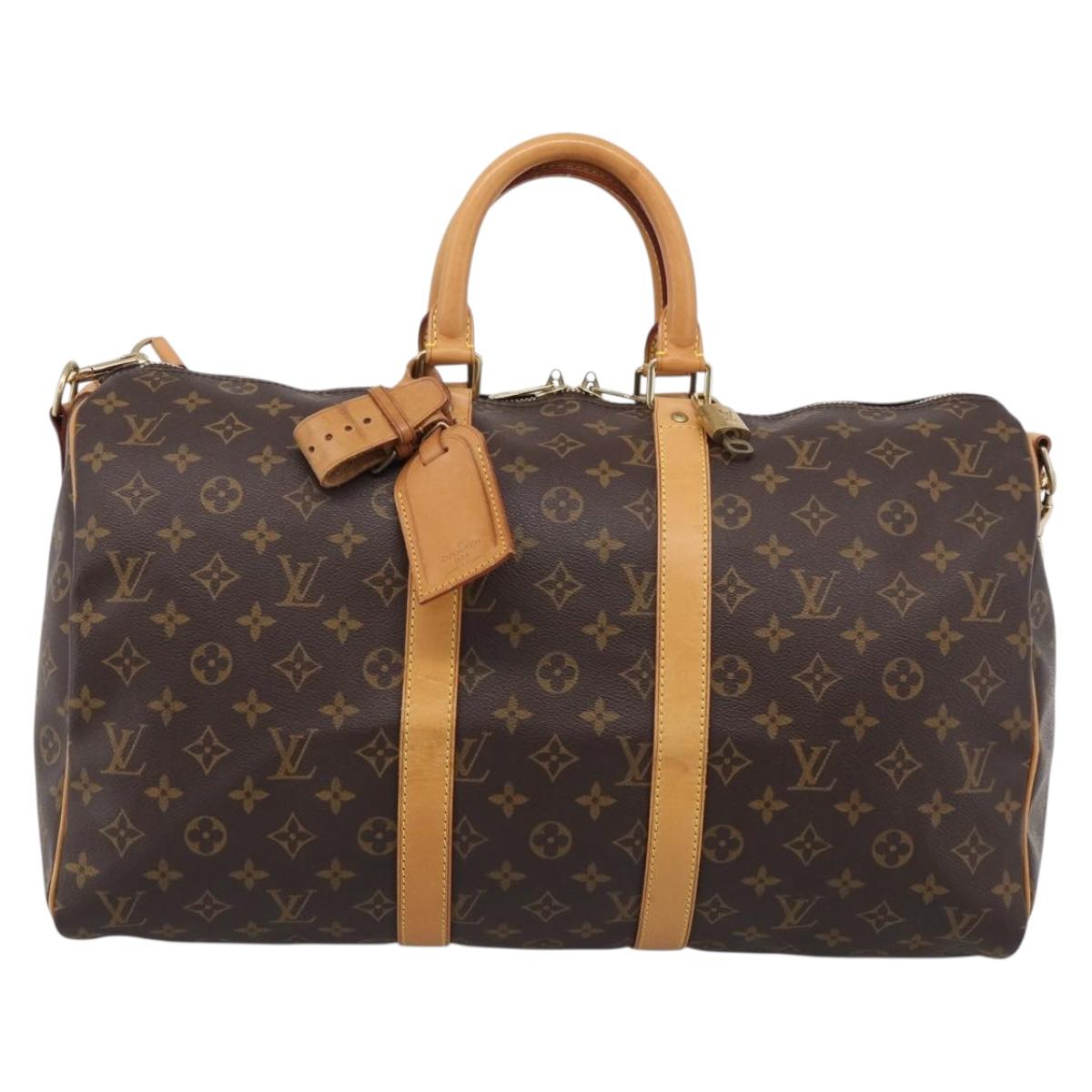 LOUIS VUITTON Monogram Keepall Bandouliere 45 Boston Bag M41418 LV Auth 209524V