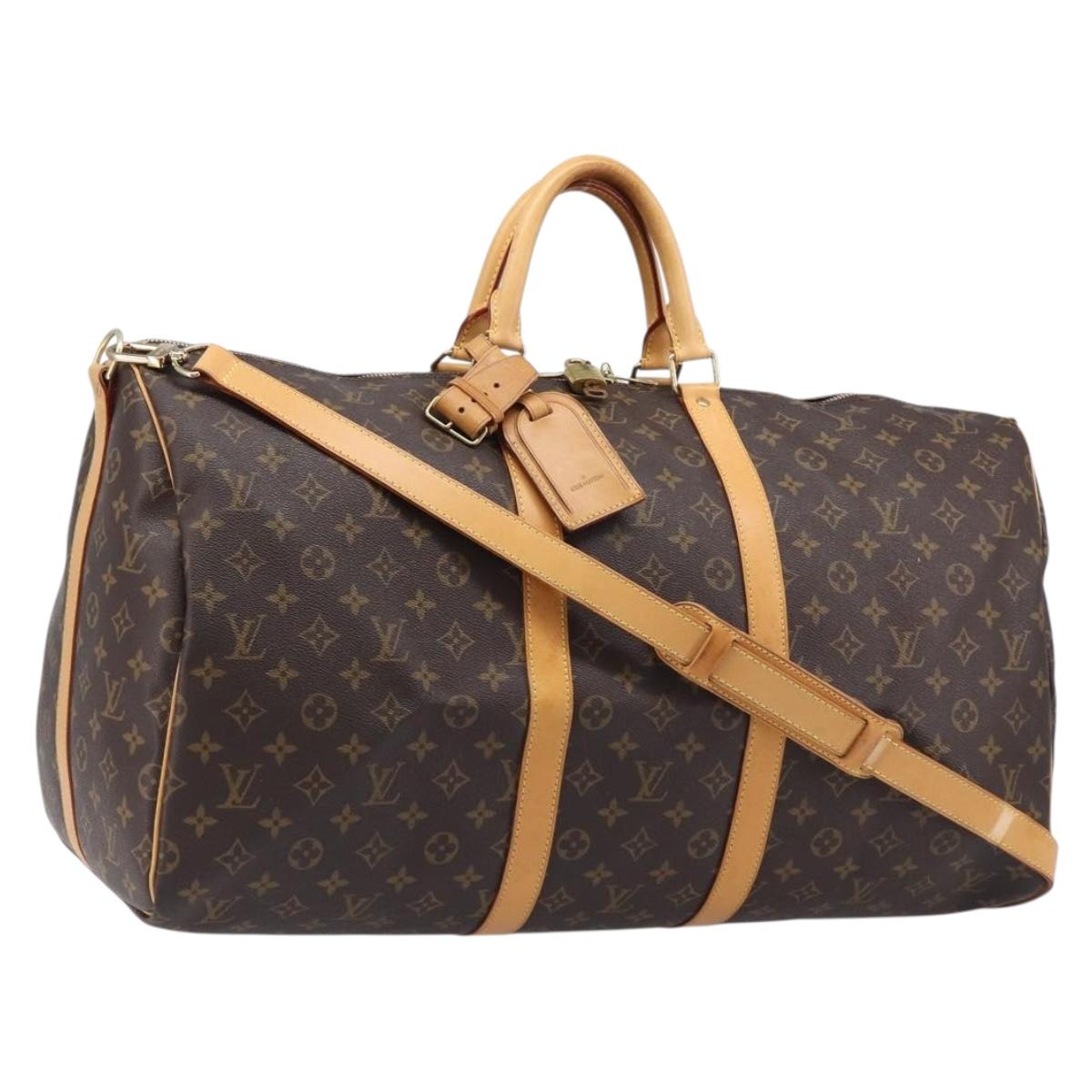 LOUIS VUITTON Monogram Keepall Bandouliere55 Boston Bag M41414 LV Auth 209526V