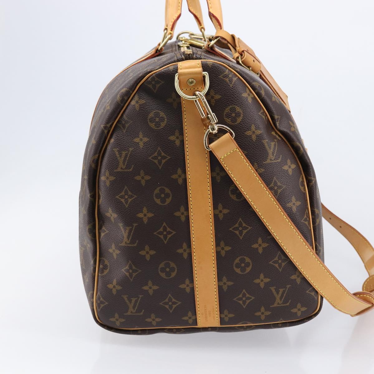 LOUIS VUITTON Monogram Keepall Bandouliere55 Boston Bag M41414 LV Auth 209526V