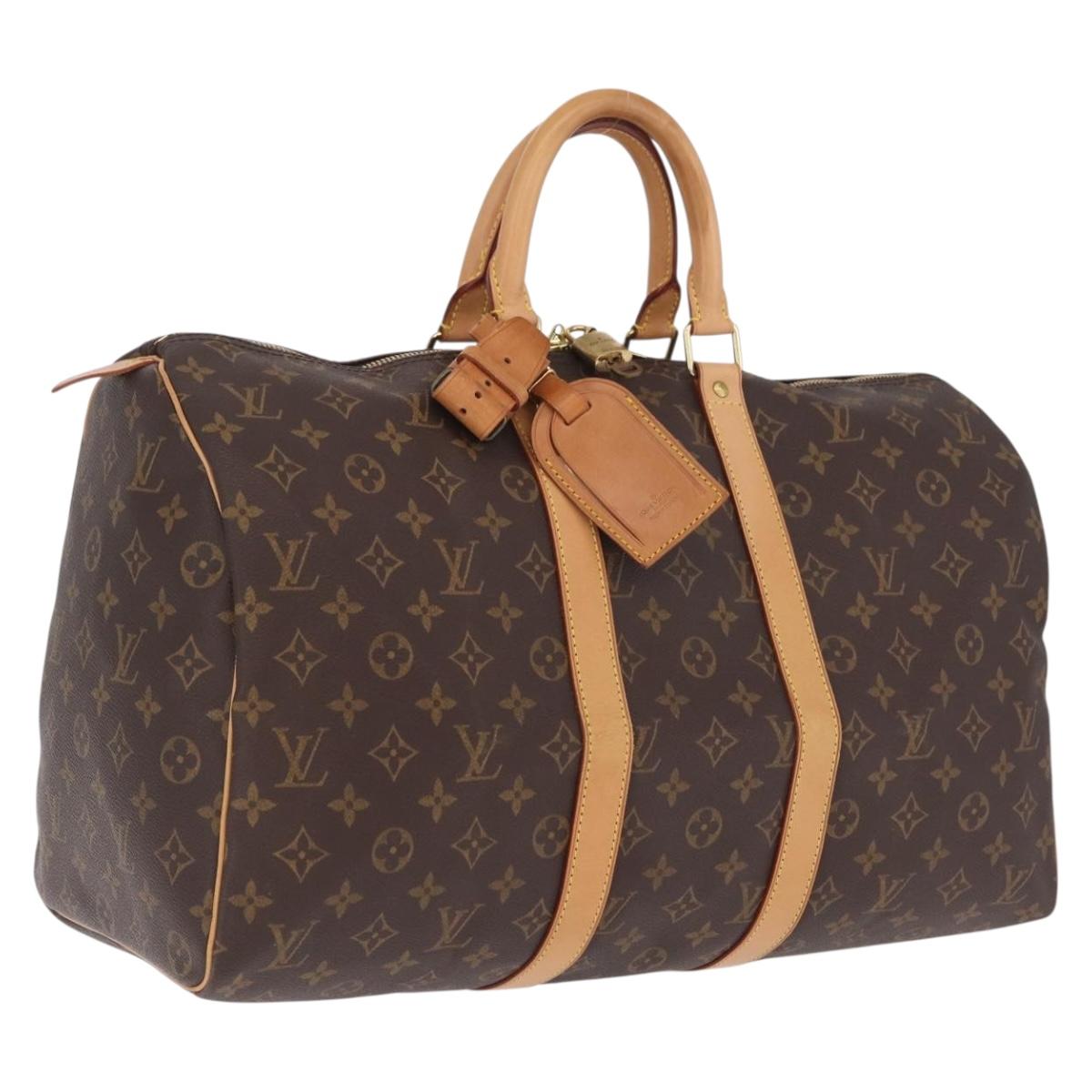 LOUIS VUITTON Monogram Keepall 45 Boston Bag M41428 LV Auth 209528V