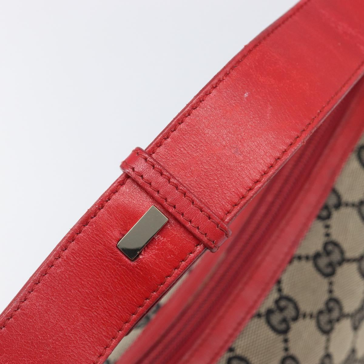 GUCCI GG Canvas Shoulder Bag Navy Gold 001 4205 Auth 209531A