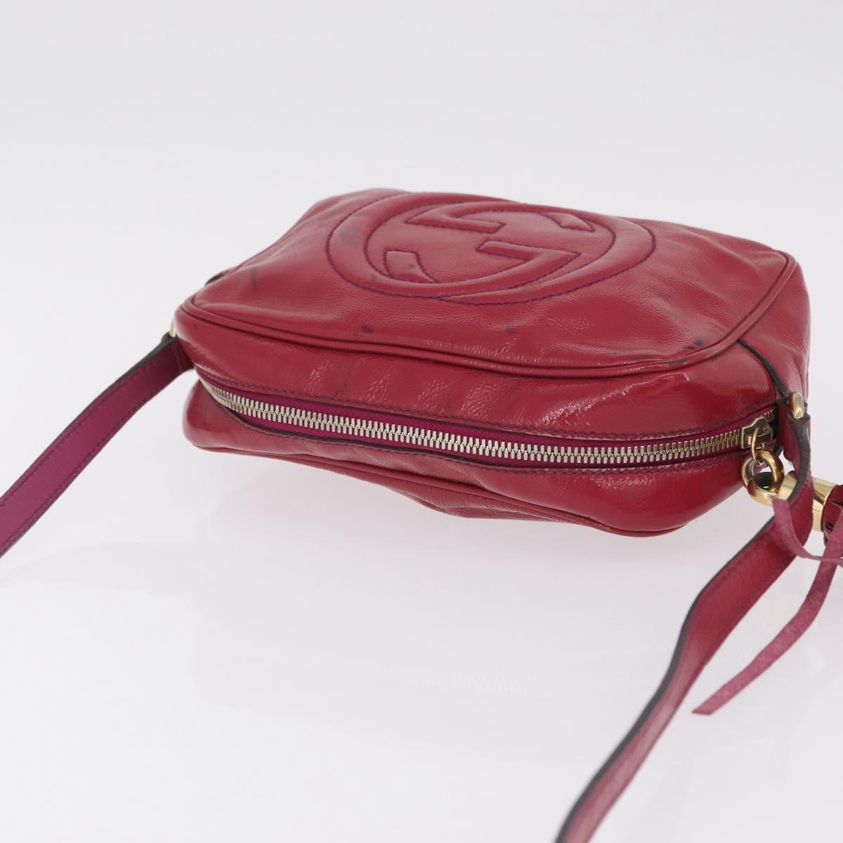 GUCCI Shoulder Bag Leather Pink Gold 308364 Auth 209533A