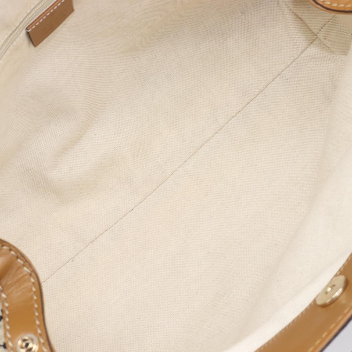 GUCCI Diamante GG Canvas Sukey Hand Bag Beige Gold 211944 Auth 209539V