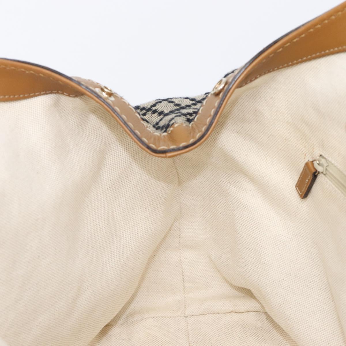 GUCCI Diamante GG Canvas Sukey Hand Bag Beige Gold 211944 Auth 209539V