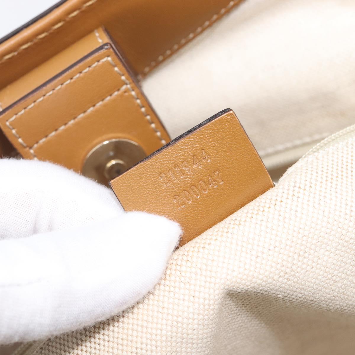 GUCCI Diamante GG Canvas Sukey Hand Bag Beige Gold 211944 Auth 209539V