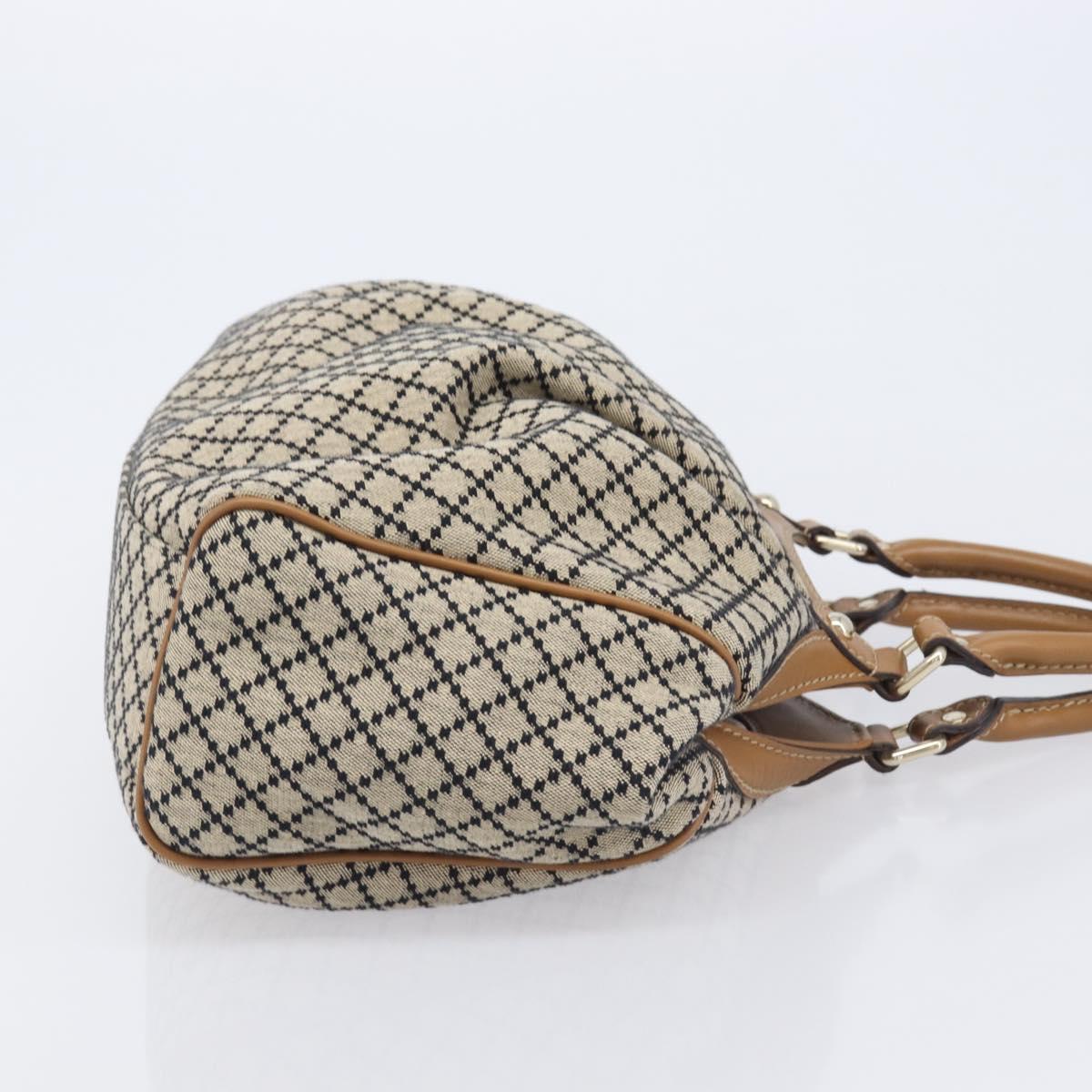 GUCCI Diamante GG Canvas Sukey Hand Bag Beige Gold 211944 Auth 209539V