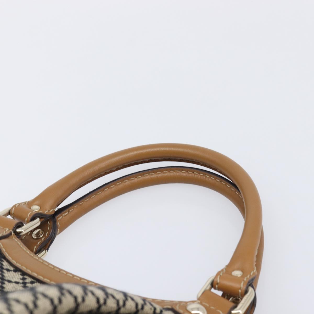GUCCI Diamante GG Canvas Sukey Hand Bag Beige Gold 211944 Auth 209539V