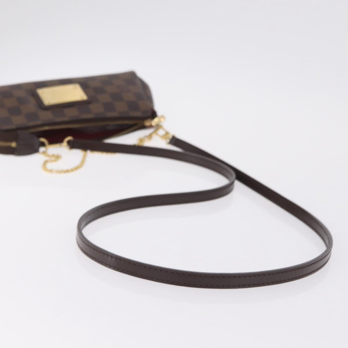 LOUIS VUITTON Damier Ebene Eva Shoulder Bag N55213 LV Auth 209542