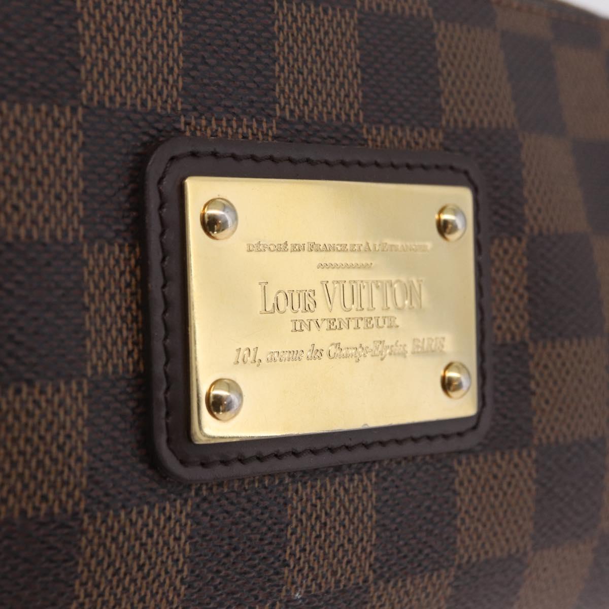 LOUIS VUITTON Damier Ebene Eva Shoulder Bag N55213 LV Auth 209542