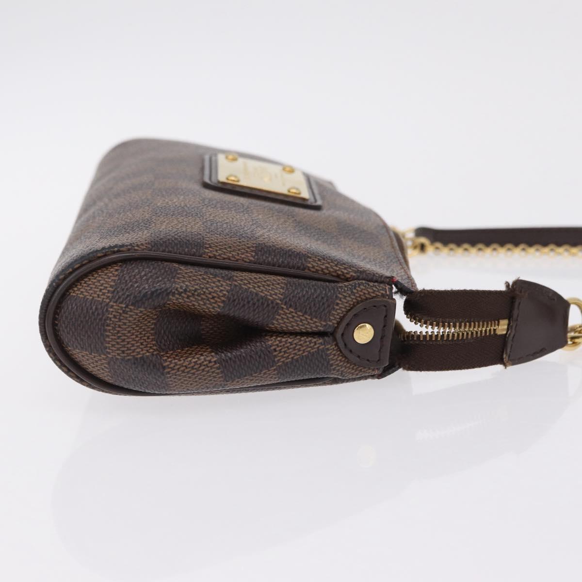 LOUIS VUITTON Damier Ebene Eva Shoulder Bag N55213 LV Auth 209542