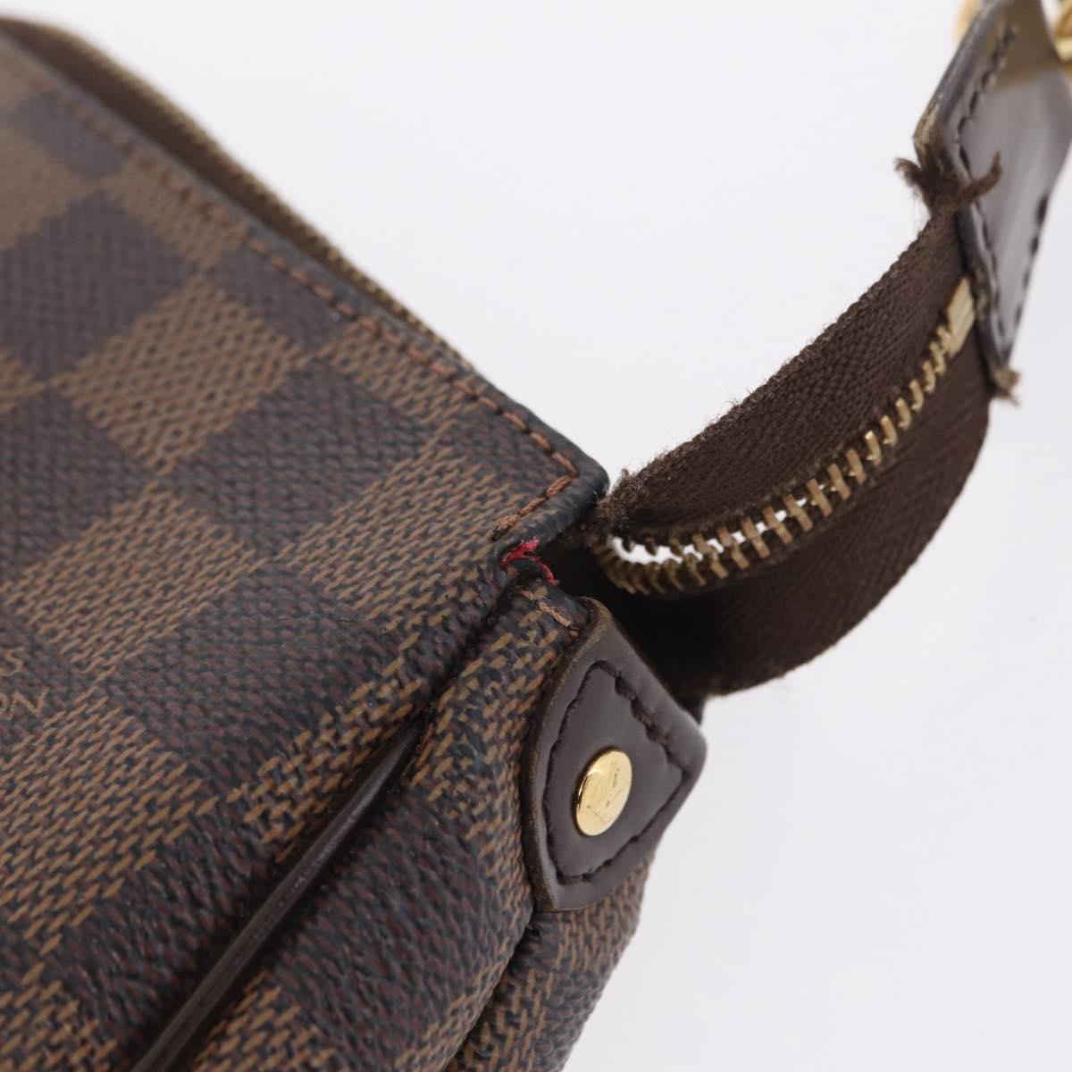 LOUIS VUITTON Damier Ebene Eva Shoulder Bag N55213 LV Auth 209542