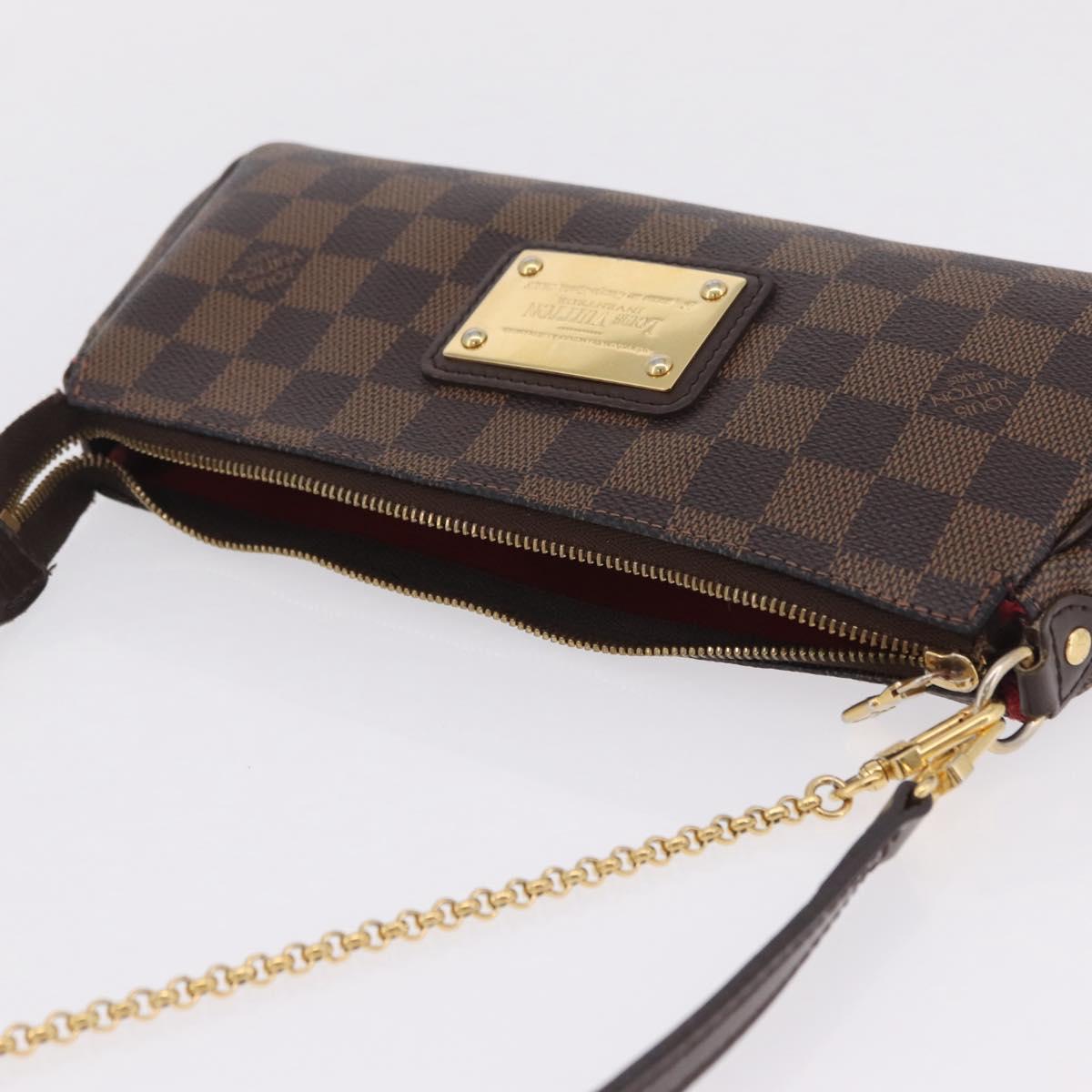 LOUIS VUITTON Damier Ebene Eva Shoulder Bag N55213 LV Auth 209542