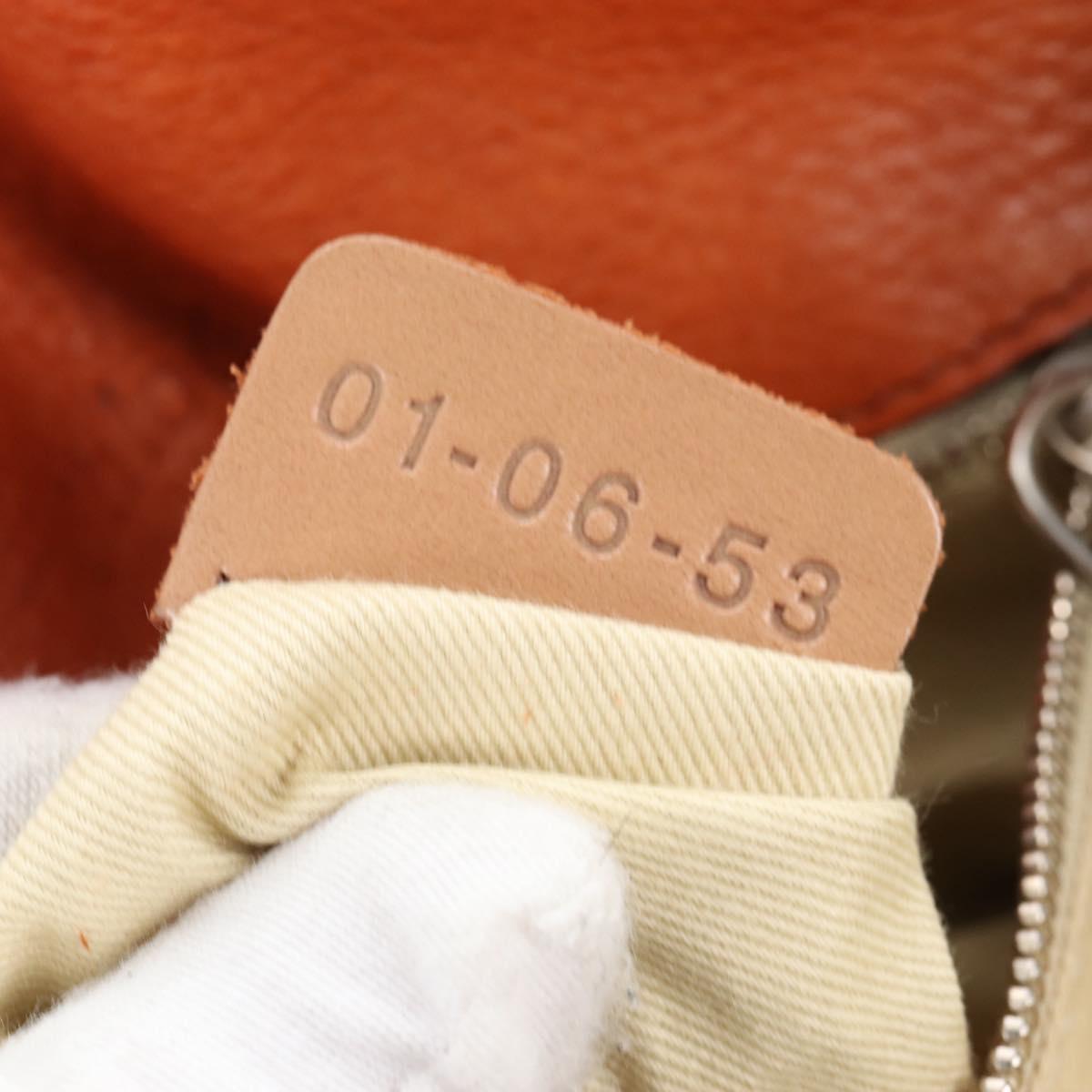 Chloe Paddington Hand Bag Leather Orange Gold Silver Auth 209544V