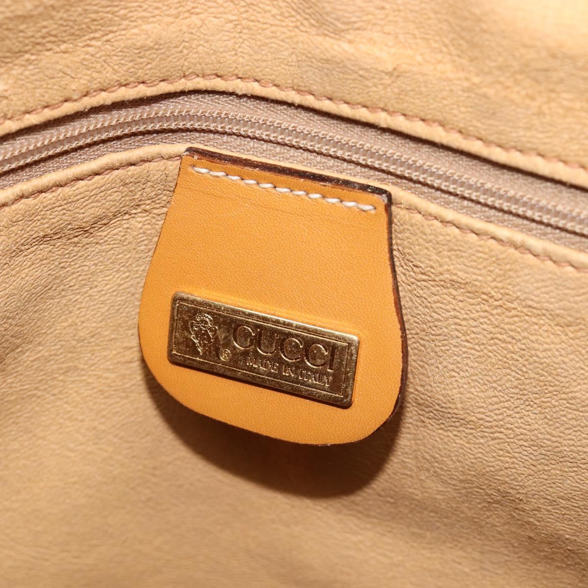 GUCCI Micro GG Supreme Boston Bag PVC Beige Gold 012 067 0027 Auth 209545A