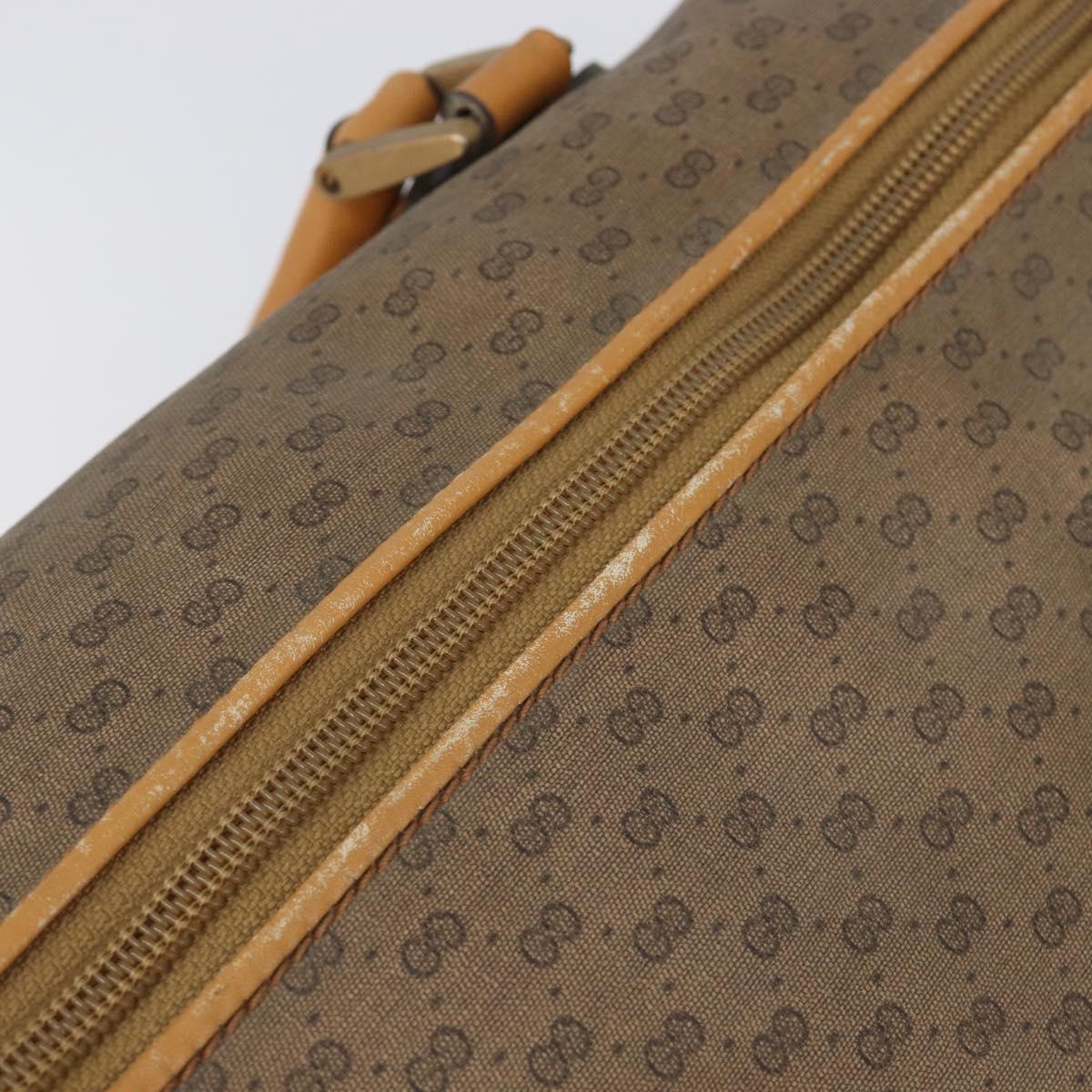 GUCCI Micro GG Supreme Boston Bag PVC Beige Gold 012 067 0027 Auth 209545A