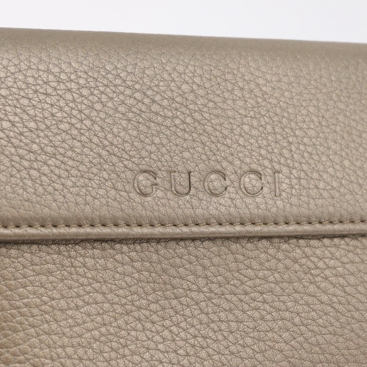 GUCCI Long Wallet Leather Gold 347112 Auth 209572A
