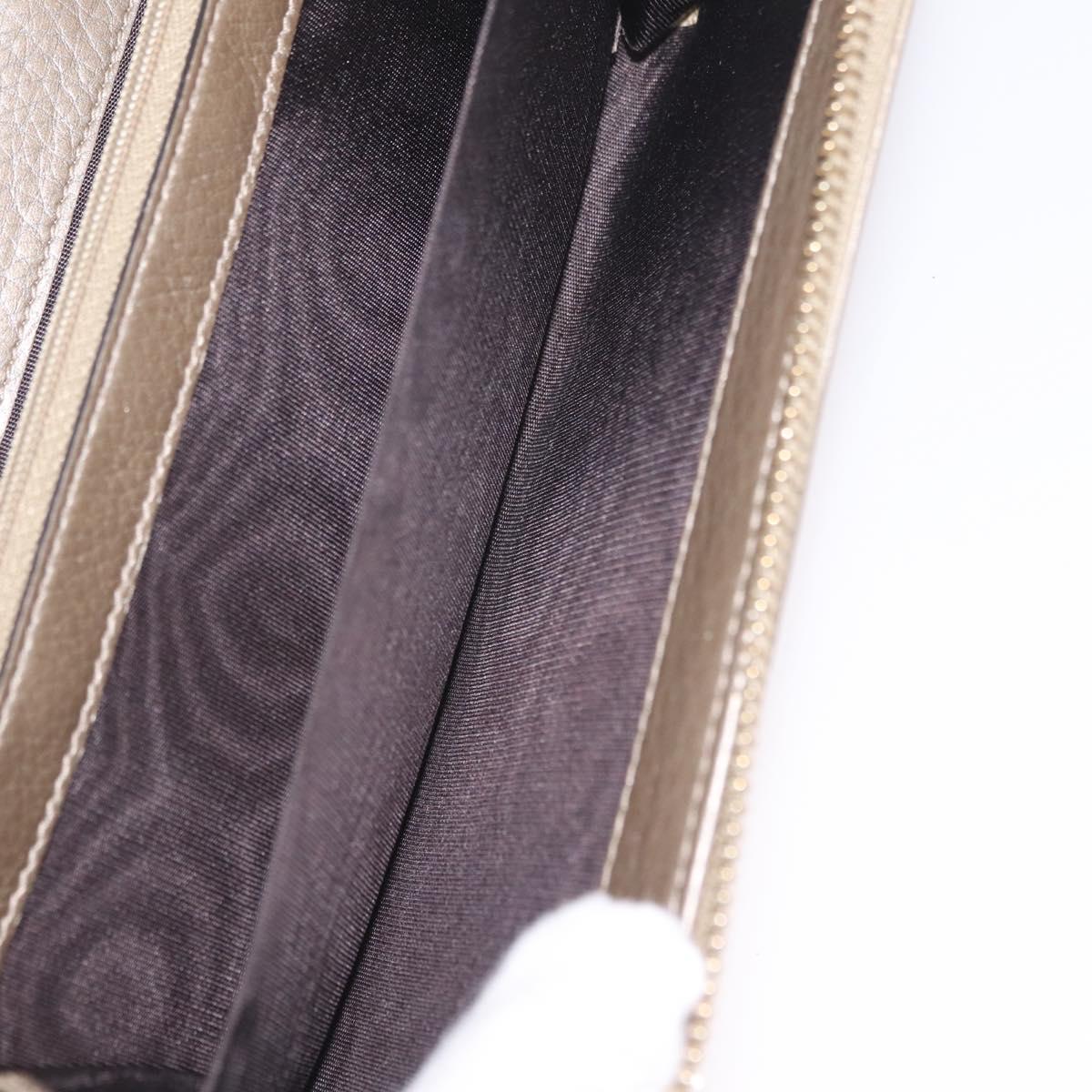 GUCCI Long Wallet Leather Gold 347112 Auth 209572A