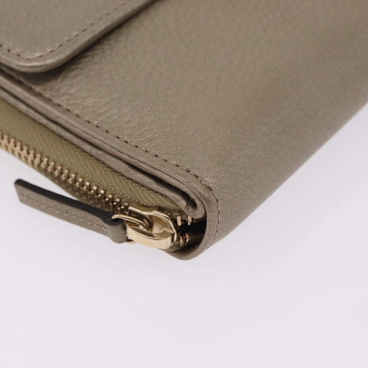 GUCCI Long Wallet Leather Gold 347112 Auth 209572A
