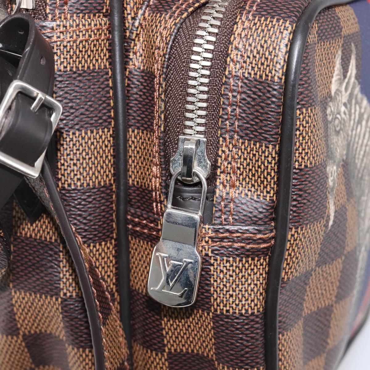 LOUIS VUITTON Damier Ebene Amazon Shoulder Bag N42703 LV Auth 209583M