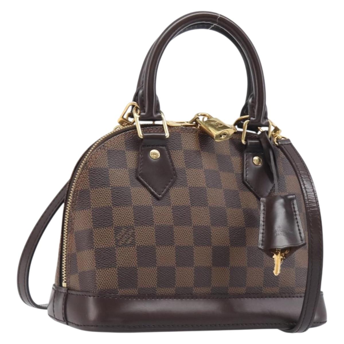 LOUIS VUITTON Damier Ebene Alma BB Hand Bag N40606 LV Auth 209584V