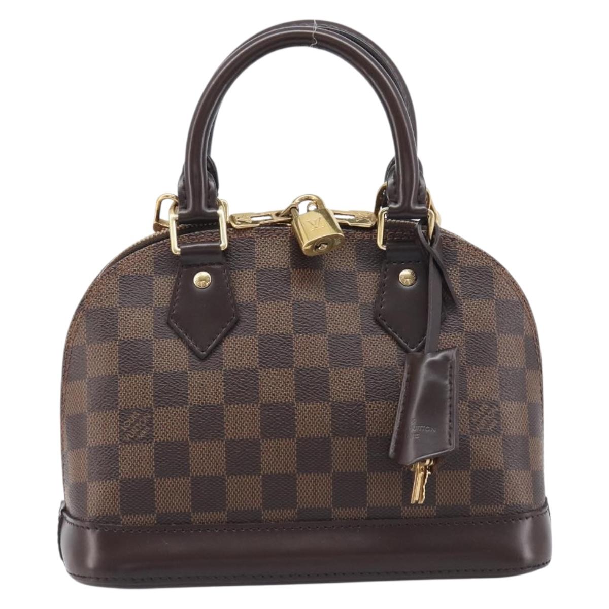 LOUIS VUITTON Damier Ebene Alma BB Hand Bag N40606 LV Auth 209584V