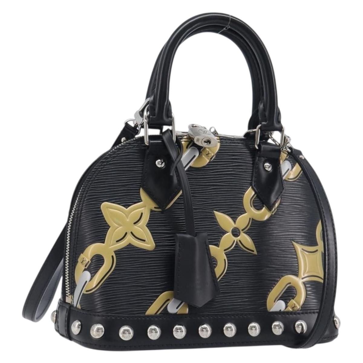LOUIS VUITTON Epi Chain Alma BB Hand Bag Black M42482 LV Auth 209587SAM