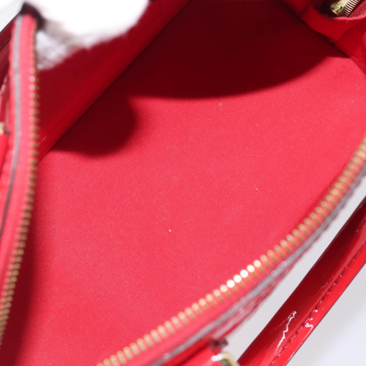 LOUIS VUITTON Monogram Vernis Alma BB Hand Bag Red Slys M90174 LV Auth 209599V