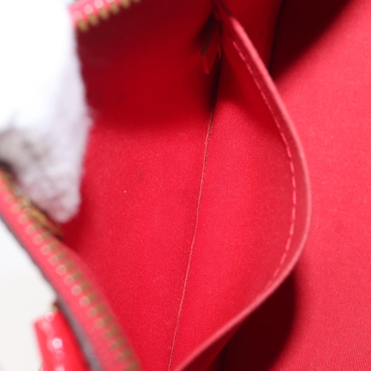 LOUIS VUITTON Monogram Vernis Alma BB Hand Bag Red Slys M90174 LV Auth 209599V