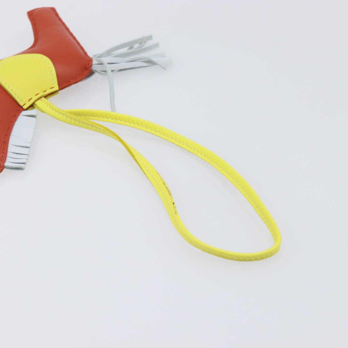 HERMES Rodeo PM Charm Leather Brown Yellow Auth 209610M