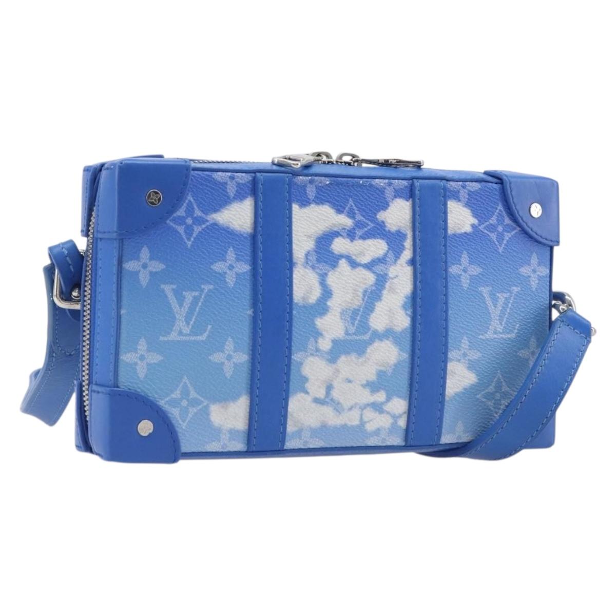 LOUIS VUITTON Monogram Clouds Soft Trunk Wallet Bag Blue M45432 LV Auth 209614M