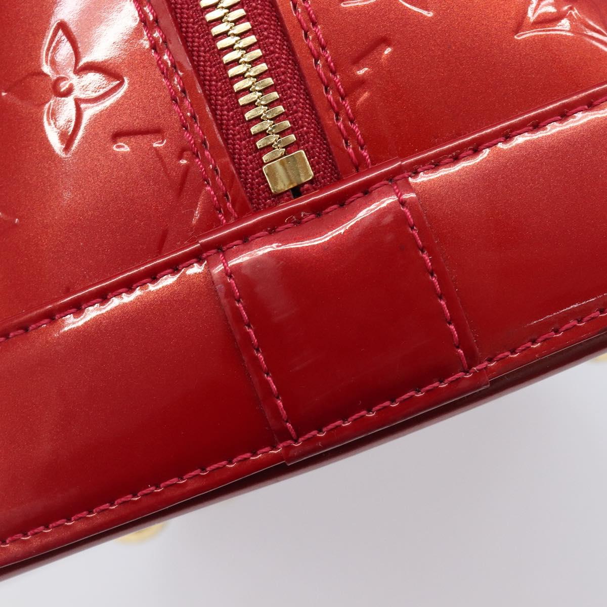 LOUIS VUITTON Monogram Vernis Alma GM Hand Bag Pomme D'amour M93596 Auth 209623V