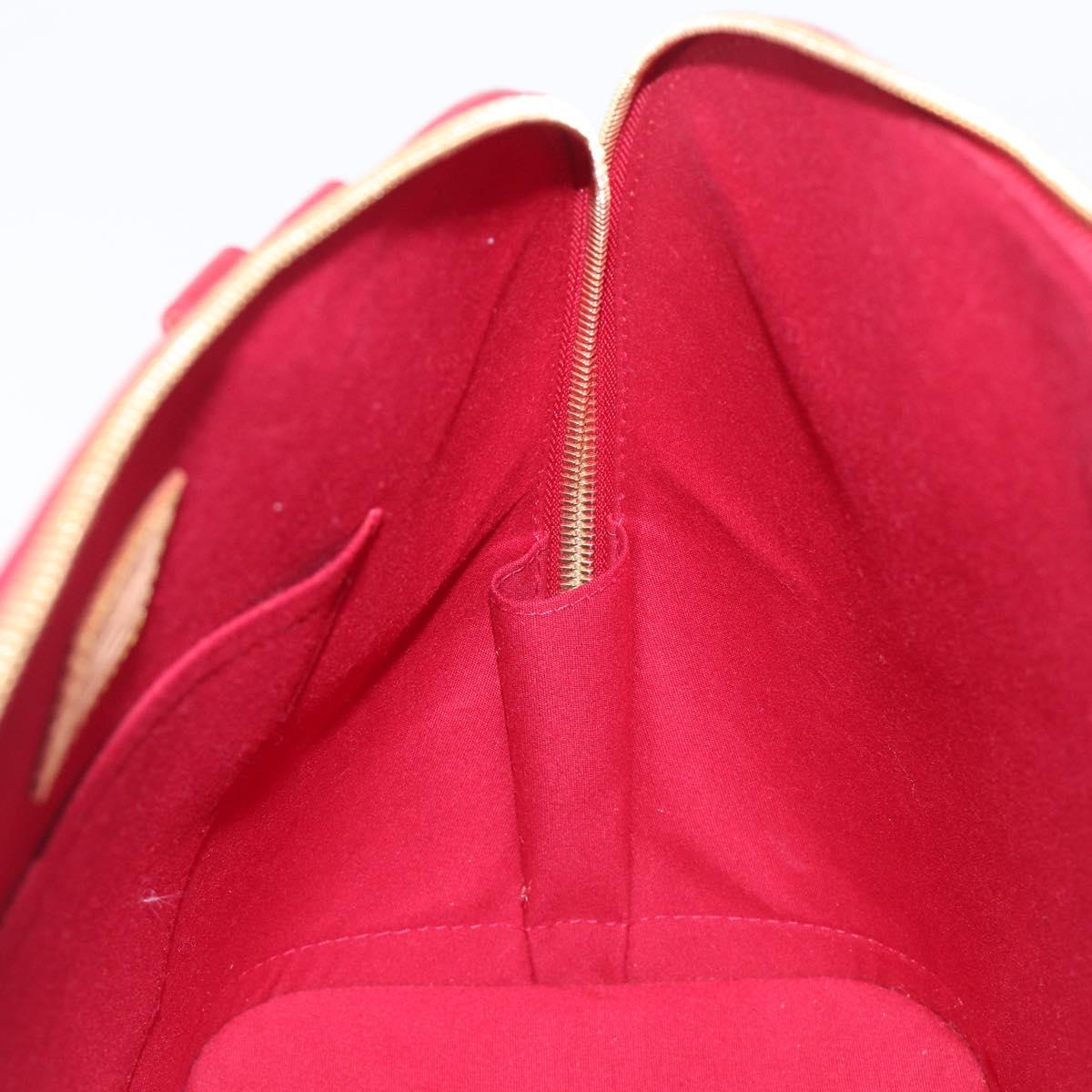 LOUIS VUITTON Monogram Vernis Alma GM Hand Bag Pomme D'amour M93596 Auth 209623V
