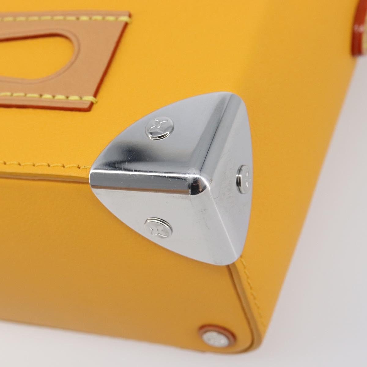 LOUIS VUITTON Vertical Box Trunk Shoulder Bag Saffron M59666 Auth 209644SAM