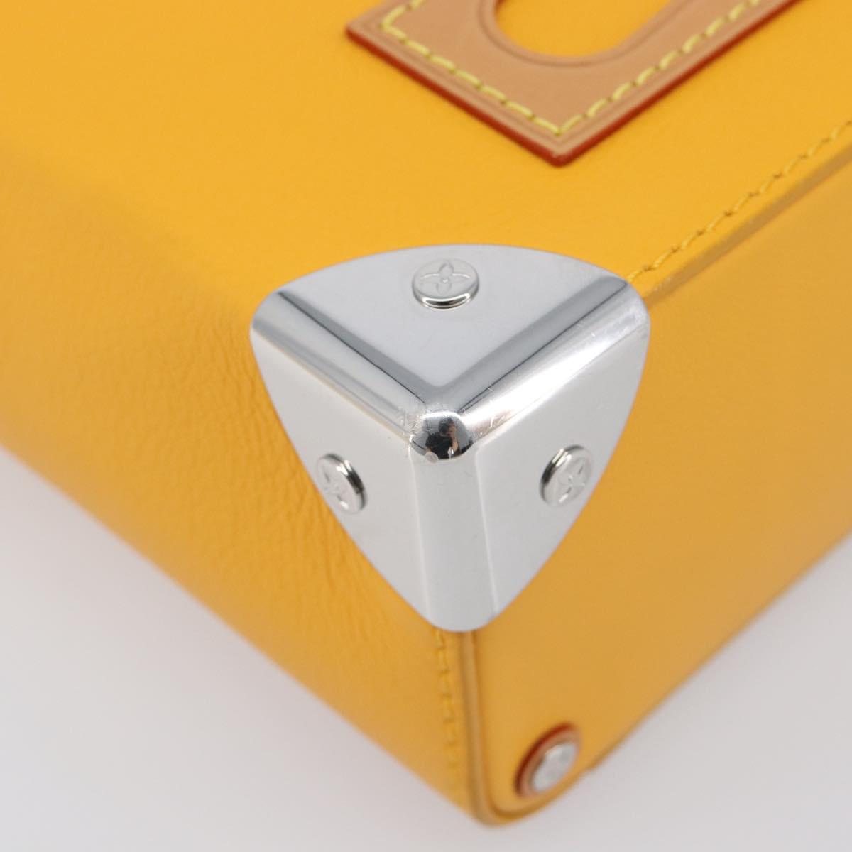 LOUIS VUITTON Vertical Box Trunk Shoulder Bag Saffron M59666 Auth 209644SAM