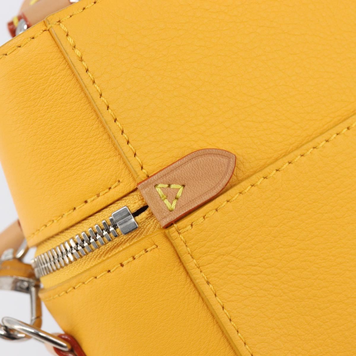 LOUIS VUITTON Vertical Box Trunk Shoulder Bag Saffron M59666 Auth 209644SAM
