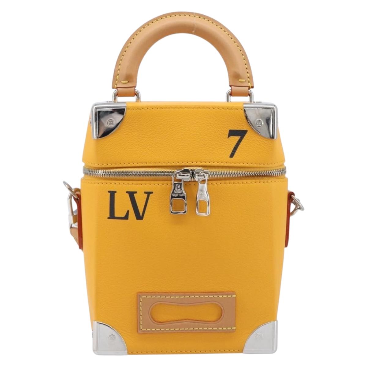 LOUIS VUITTON Vertical Box Trunk Shoulder Bag Saffron M59666 Auth 209644SAM