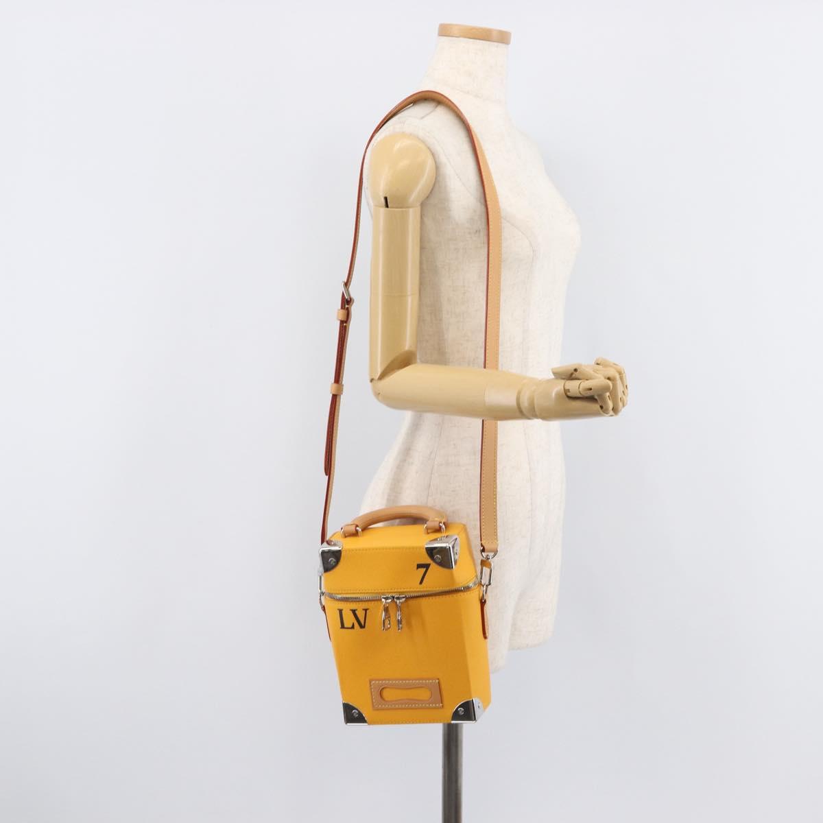 LOUIS VUITTON Vertical Box Trunk Shoulder Bag Saffron M59666 Auth 209644SAM