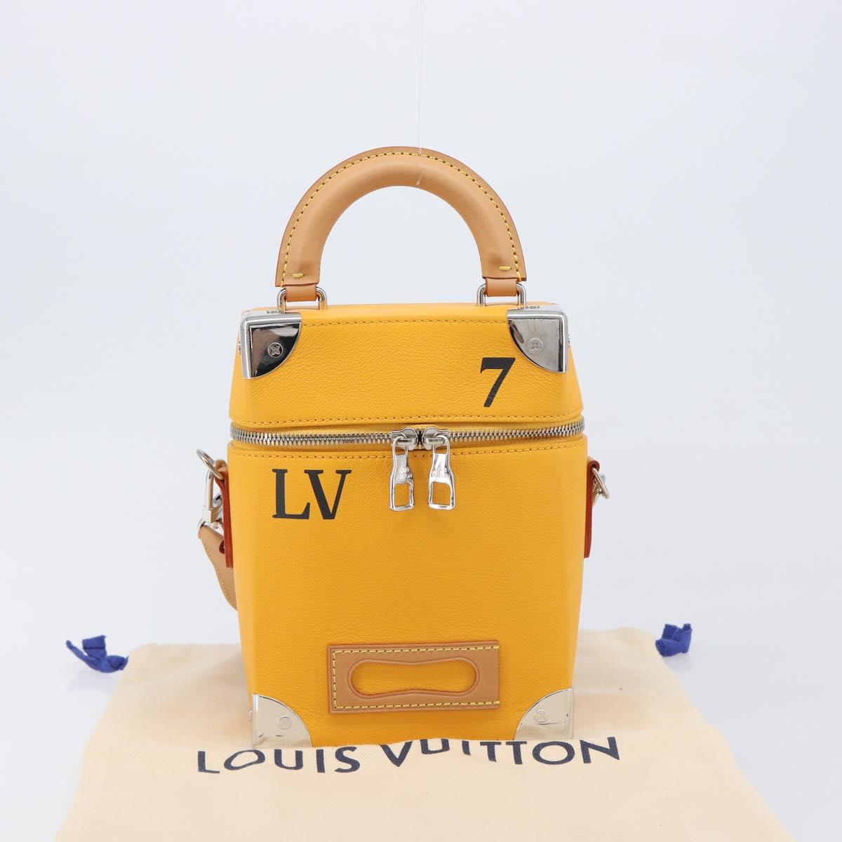 LOUIS VUITTON Vertical Box Trunk Shoulder Bag Saffron M59666 Auth 209644SAM