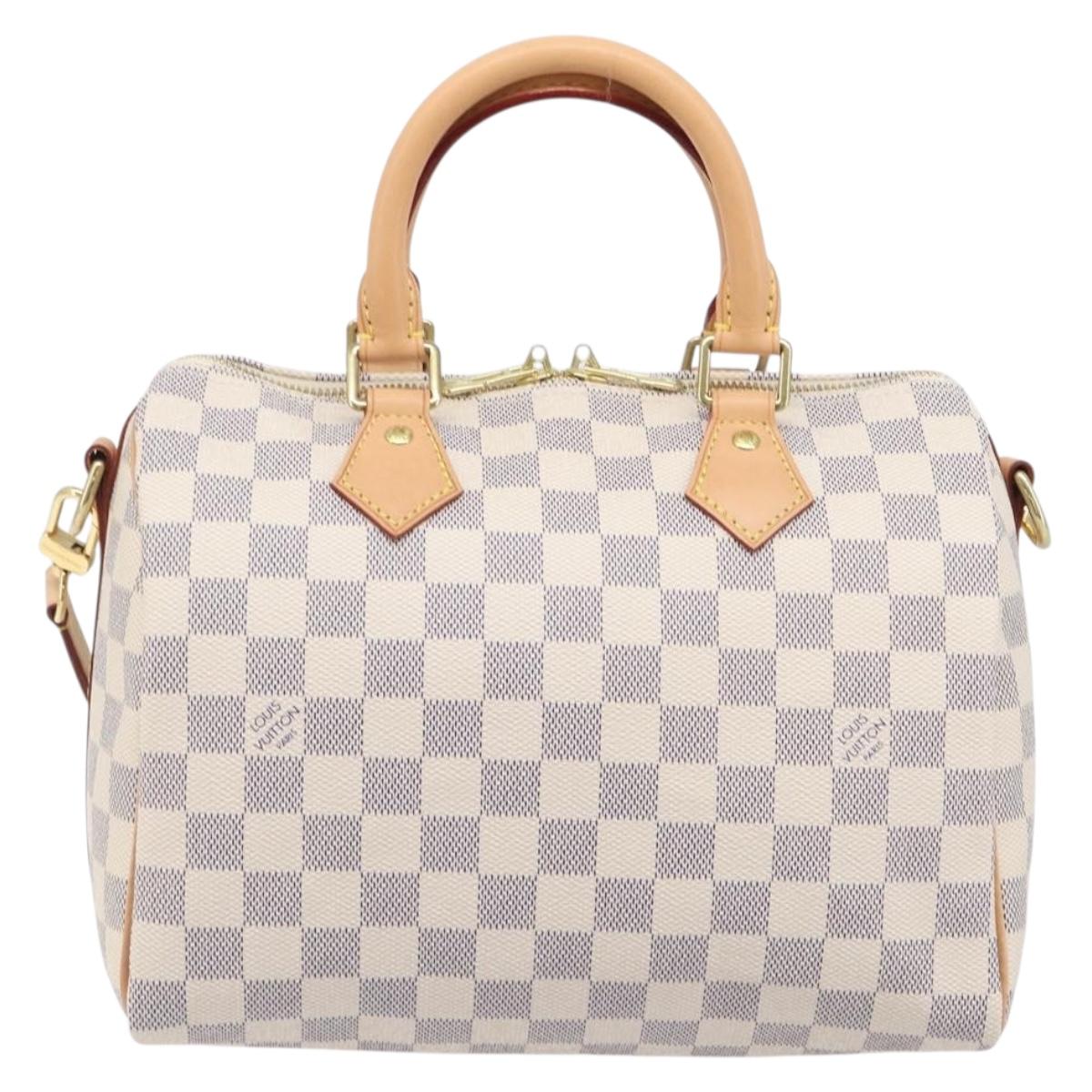 LOUIS VUITTON Damier Azur Speedy Bandouliere 25 Hand Bag N41374 Auth 209646SAV