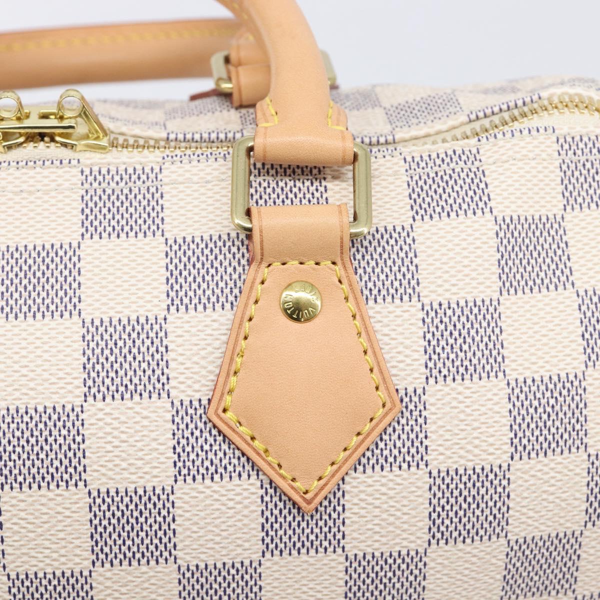 LOUIS VUITTON Damier Azur Speedy Bandouliere 25 Hand Bag N41374 Auth 209646SAV