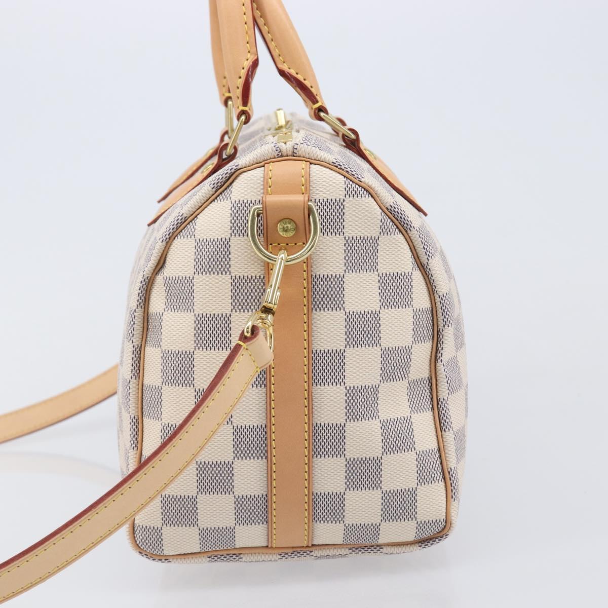 LOUIS VUITTON Damier Azur Speedy Bandouliere 25 Hand Bag N41374 Auth 209646SAV