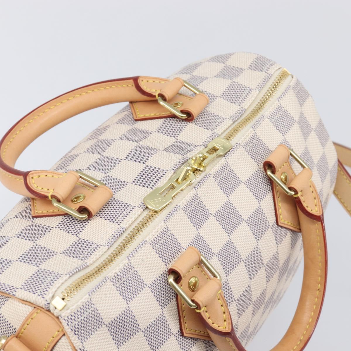 LOUIS VUITTON Damier Azur Speedy Bandouliere 25 Hand Bag N41374 Auth 209646SAV
