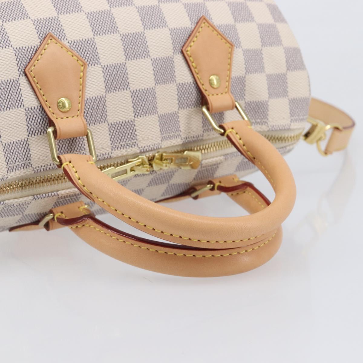 LOUIS VUITTON Damier Azur Speedy Bandouliere 25 Hand Bag N41374 Auth 209646SAV