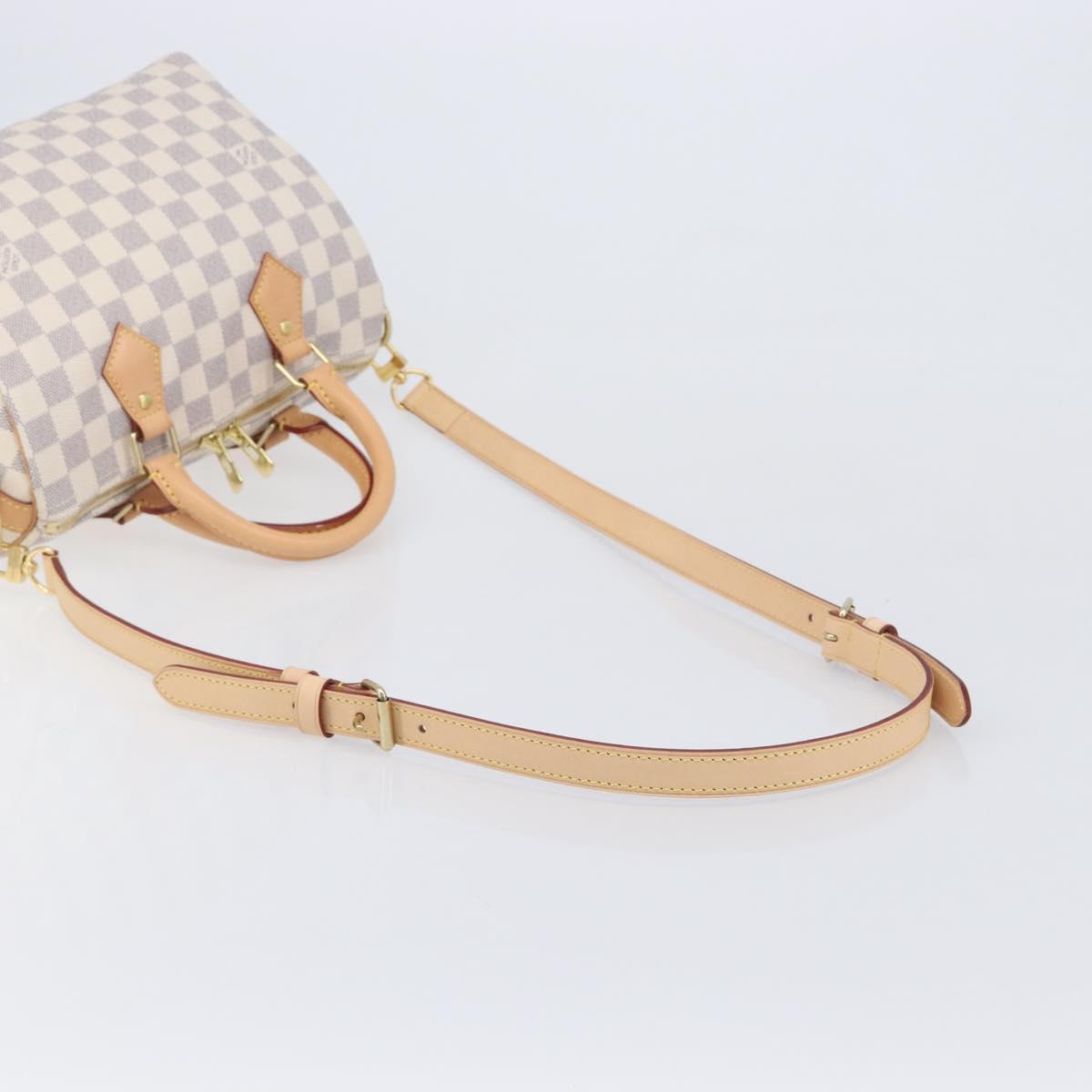 LOUIS VUITTON Damier Azur Speedy Bandouliere 25 Hand Bag N41374 Auth 209646SAV