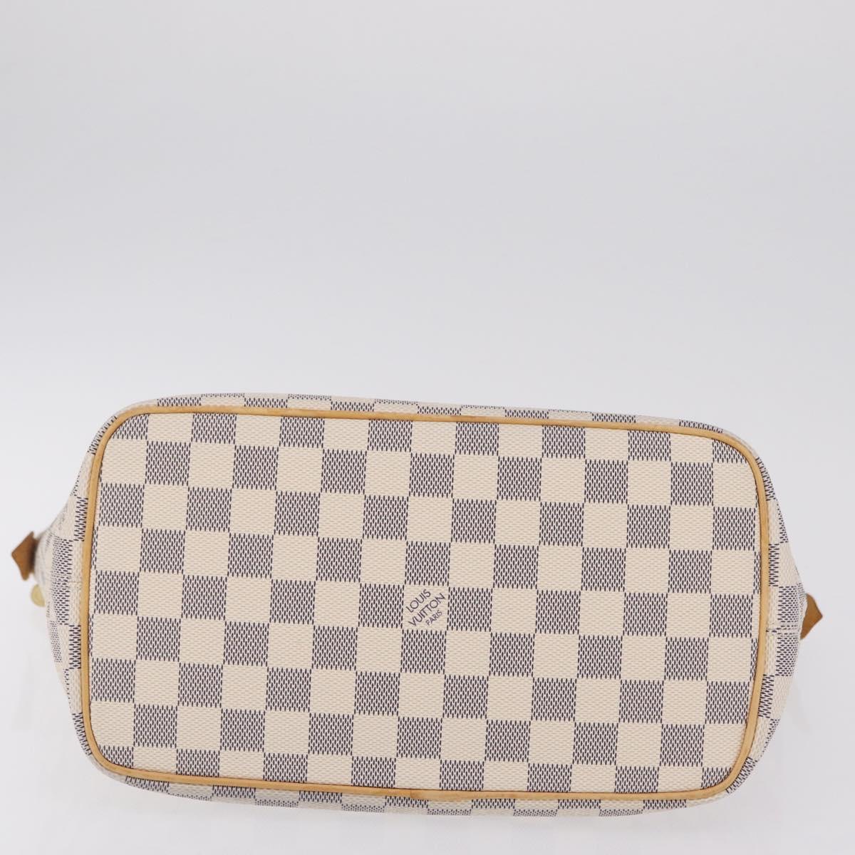 LOUIS VUITTON Damier Azur Saleya PM Tote Bag N51186 LV Auth 209650