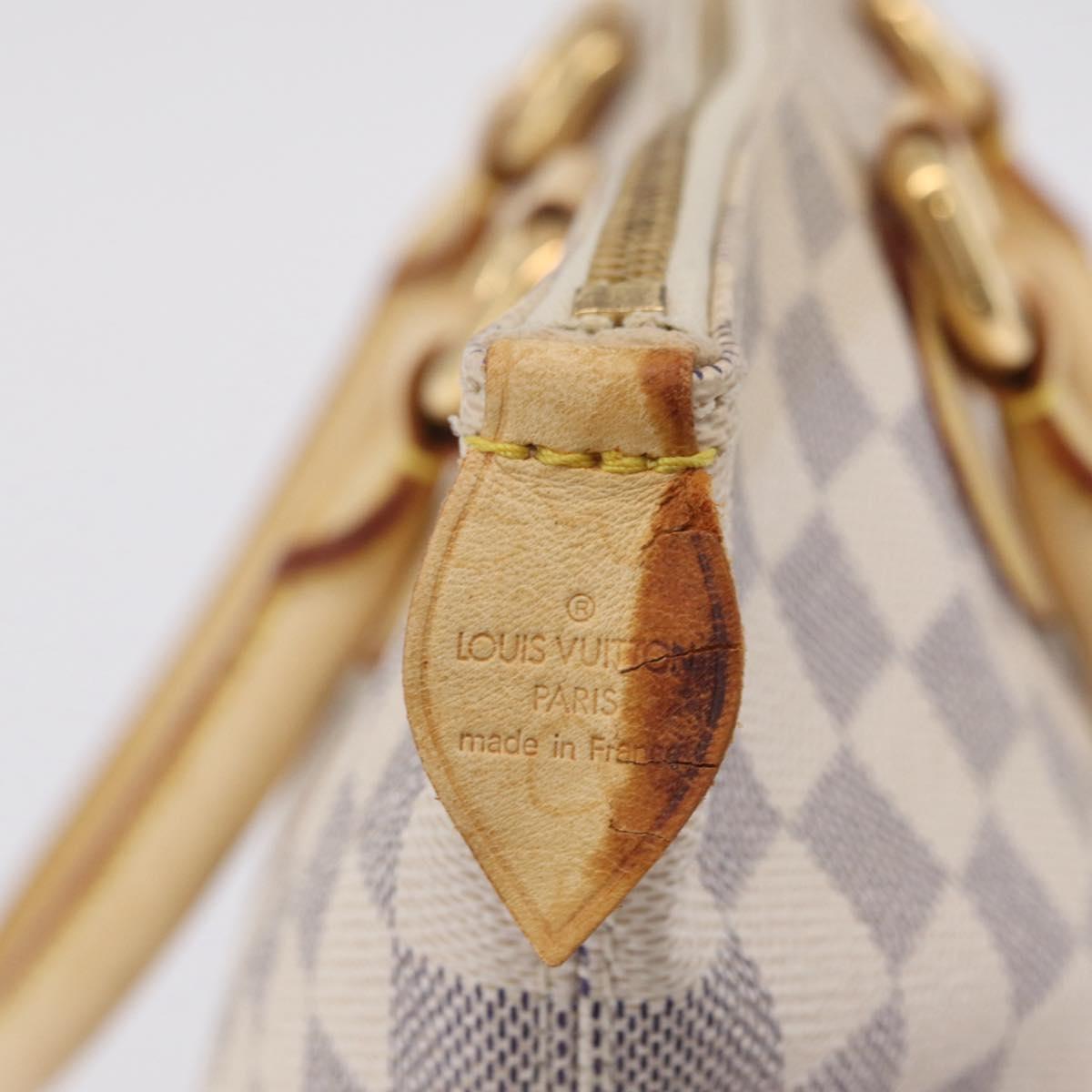 LOUIS VUITTON Damier Azur Saleya PM Tote Bag N51186 LV Auth 209650