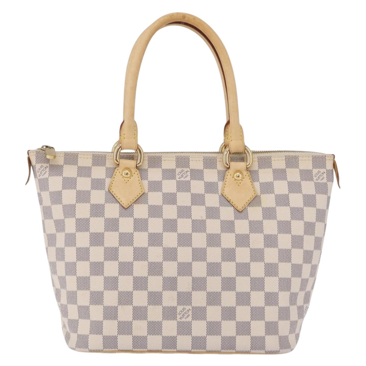 LOUIS VUITTON Damier Azur Saleya PM Tote Bag N51186 LV Auth 209650