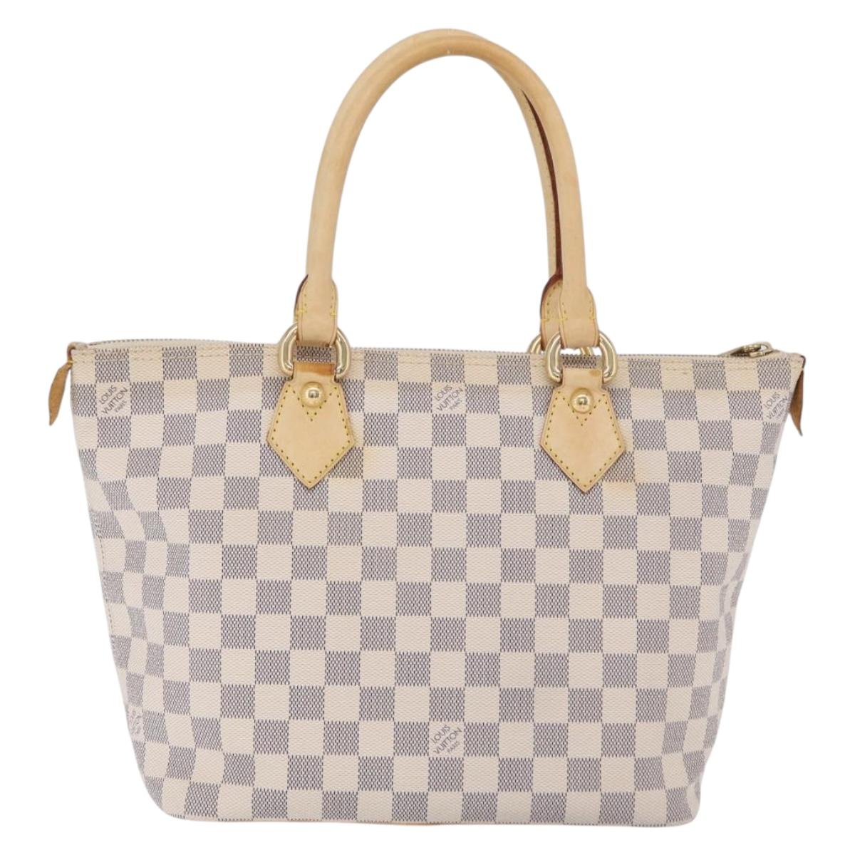 LOUIS VUITTON Damier Azur Saleya PM Tote Bag N51186 LV Auth 209650