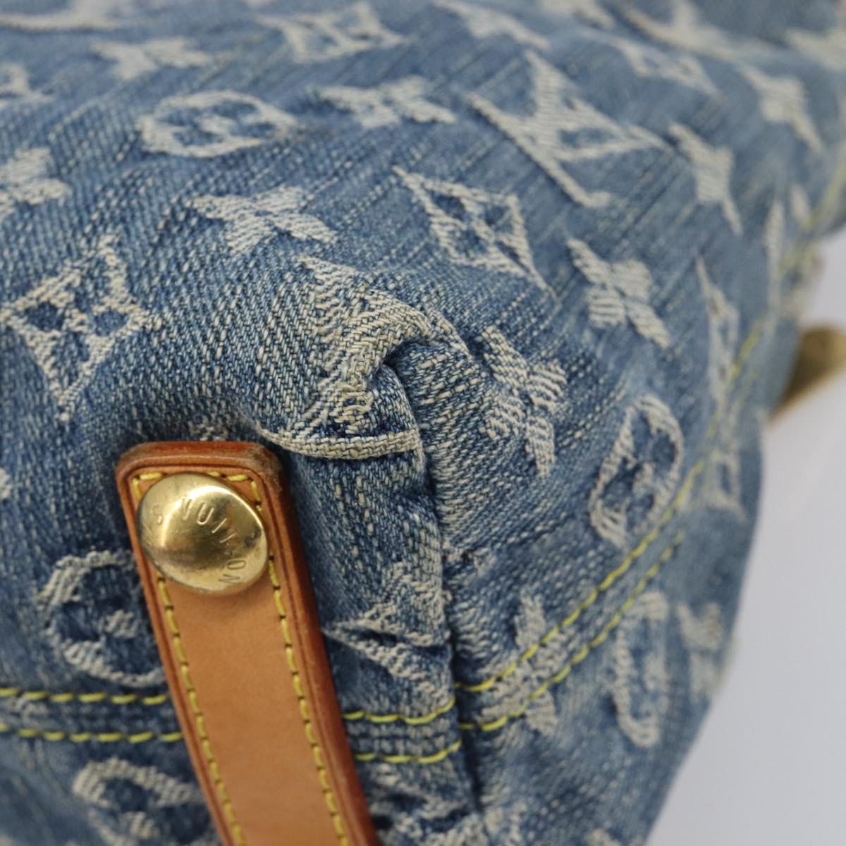 LOUIS VUITTON Monogram Denim Buggy PM Shoulder Bag Blue M95049 LV Auth 209662V