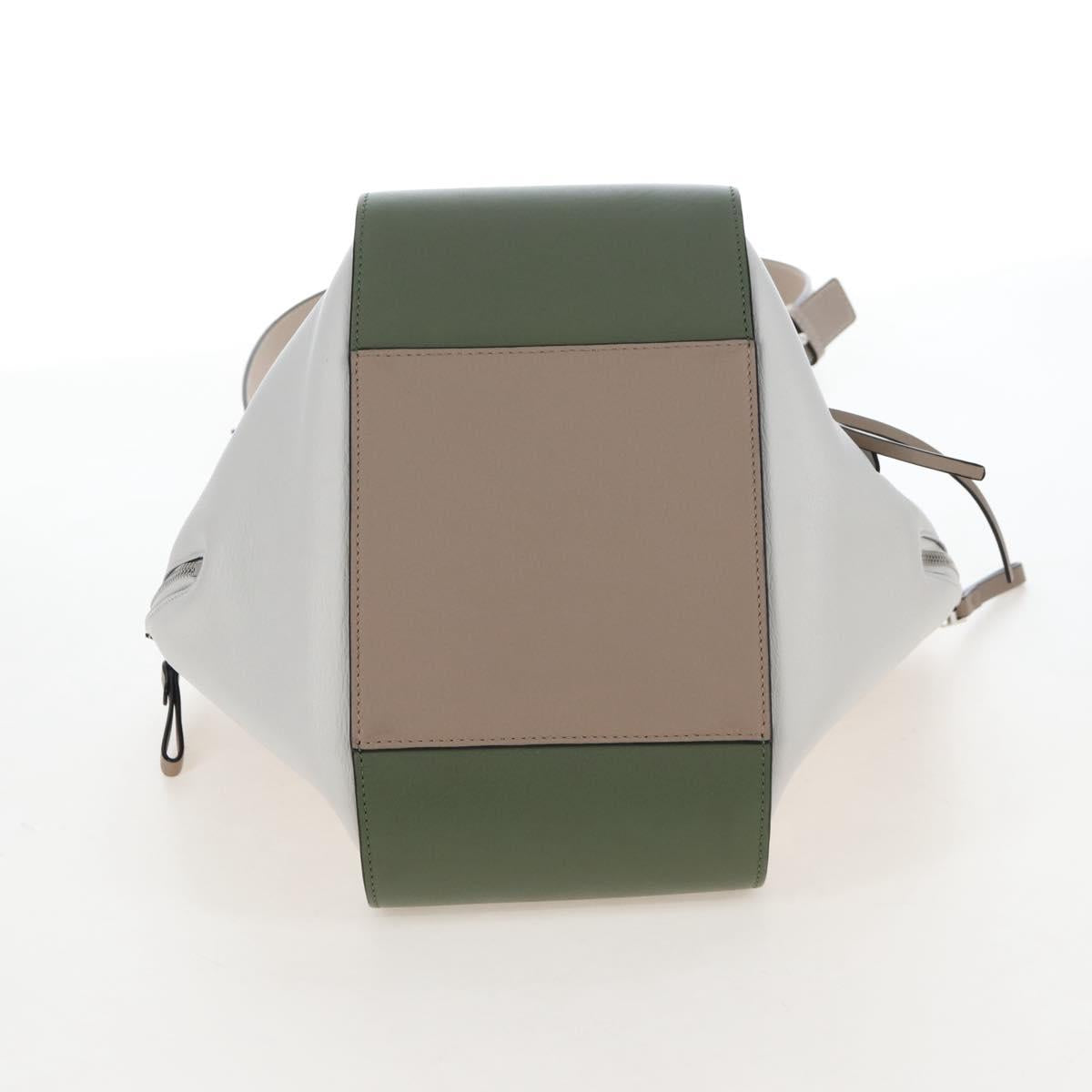 LOEWE Hammock Small Hand Bag Leather 2way Khaki Beige Auth 209674M